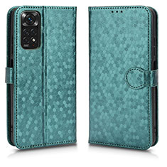 Custodia Portafoglio In Pelle Cover con Supporto C01X per Xiaomi Redmi Note 11S 4G Verde