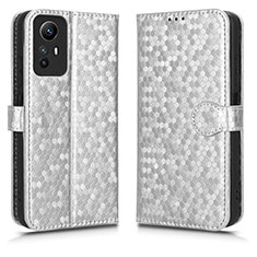 Custodia Portafoglio In Pelle Cover con Supporto C01X per Xiaomi Redmi Note 12S Argento