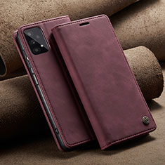 Custodia Portafoglio In Pelle Cover con Supporto C02S per Samsung Galaxy M32 5G Rosso Rosa