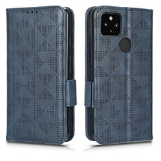 Custodia Portafoglio In Pelle Cover con Supporto C02X per Google Pixel 4a 5G Blu