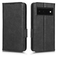 Custodia Portafoglio In Pelle Cover con Supporto C02X per Google Pixel 6 5G Nero