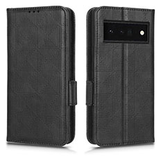 Custodia Portafoglio In Pelle Cover con Supporto C02X per Google Pixel 6 Pro 5G Nero