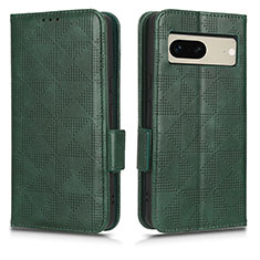 Custodia Portafoglio In Pelle Cover con Supporto C02X per Google Pixel 7 5G Verde