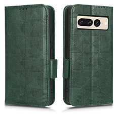 Custodia Portafoglio In Pelle Cover con Supporto C02X per Google Pixel 7 Pro 5G Verde