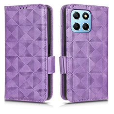 Custodia Portafoglio In Pelle Cover con Supporto C02X per Huawei Honor 70 Lite 5G Viola