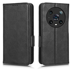 Custodia Portafoglio In Pelle Cover con Supporto C02X per Huawei Honor Magic4 Pro 5G Nero