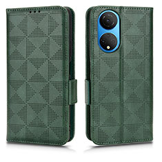 Custodia Portafoglio In Pelle Cover con Supporto C02X per Huawei Honor X7 Verde