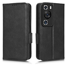 Custodia Portafoglio In Pelle Cover con Supporto C02X per Huawei P60 Nero