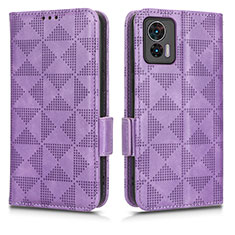 Custodia Portafoglio In Pelle Cover con Supporto C02X per Motorola Moto Edge 30 Lite 5G Viola