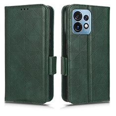 Custodia Portafoglio In Pelle Cover con Supporto C02X per Motorola Moto Edge 40 Pro 5G Verde