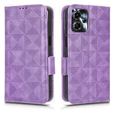 Custodia Portafoglio In Pelle Cover con Supporto C02X per Motorola Moto G13 Viola