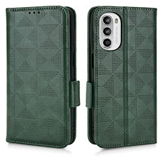 Custodia Portafoglio In Pelle Cover con Supporto C02X per Motorola MOTO G52 Verde