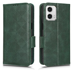 Custodia Portafoglio In Pelle Cover con Supporto C02X per Motorola Moto G53 5G Verde