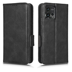 Custodia Portafoglio In Pelle Cover con Supporto C02X per Motorola Moto G72 Nero