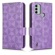 Custodia Portafoglio In Pelle Cover con Supporto C02X per Nokia C31 Viola