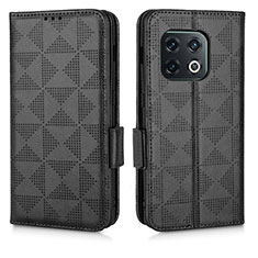 Custodia Portafoglio In Pelle Cover con Supporto C02X per OnePlus 10 Pro 5G Nero