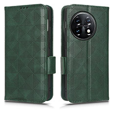 Custodia Portafoglio In Pelle Cover con Supporto C02X per OnePlus 11R 5G Verde