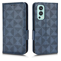 Custodia Portafoglio In Pelle Cover con Supporto C02X per OnePlus Nord 2 5G Blu