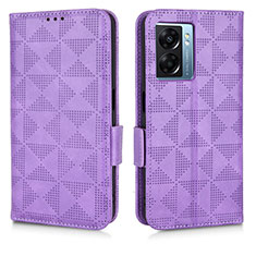 Custodia Portafoglio In Pelle Cover con Supporto C02X per OnePlus Nord N300 5G Viola