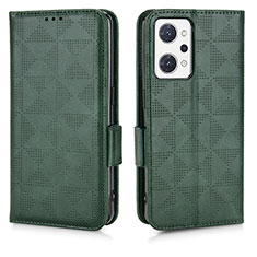 Custodia Portafoglio In Pelle Cover con Supporto C02X per Oppo Reno7 A Verde