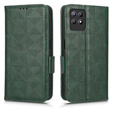 Custodia Portafoglio In Pelle Cover con Supporto C02X per Realme 8i Verde