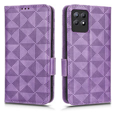 Custodia Portafoglio In Pelle Cover con Supporto C02X per Realme 8i Viola