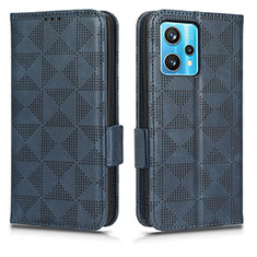 Custodia Portafoglio In Pelle Cover con Supporto C02X per Realme 9 4G Blu