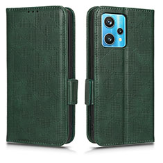 Custodia Portafoglio In Pelle Cover con Supporto C02X per Realme 9 Pro+ Plus 5G Verde