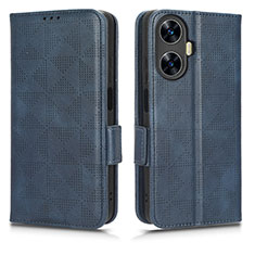 Custodia Portafoglio In Pelle Cover con Supporto C02X per Realme C55 Blu