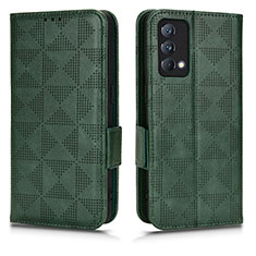 Custodia Portafoglio In Pelle Cover con Supporto C02X per Realme GT Master 5G Verde