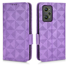 Custodia Portafoglio In Pelle Cover con Supporto C02X per Realme GT Neo2 5G Viola