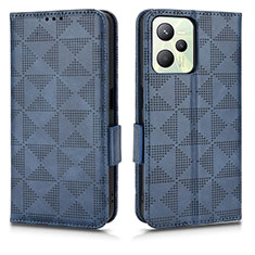 Custodia Portafoglio In Pelle Cover con Supporto C02X per Realme Narzo 50A Prime Blu