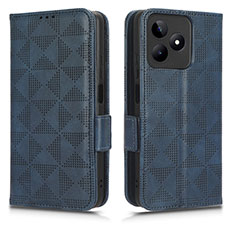 Custodia Portafoglio In Pelle Cover con Supporto C02X per Realme Narzo N53 Blu