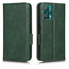 Custodia Portafoglio In Pelle Cover con Supporto C02X per Realme Q5 5G Verde