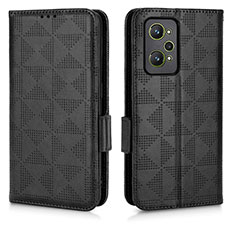 Custodia Portafoglio In Pelle Cover con Supporto C02X per Realme Q5 Pro 5G Nero