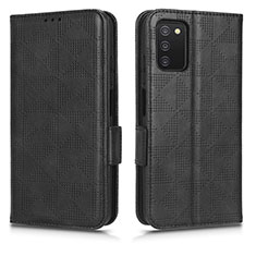 Custodia Portafoglio In Pelle Cover con Supporto C02X per Samsung Galaxy A02s Nero