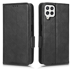 Custodia Portafoglio In Pelle Cover con Supporto C02X per Samsung Galaxy A12 Nacho Nero