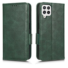 Custodia Portafoglio In Pelle Cover con Supporto C02X per Samsung Galaxy A12 Verde