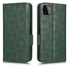 Custodia Portafoglio In Pelle Cover con Supporto C02X per Samsung Galaxy A22 5G Verde