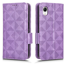 Custodia Portafoglio In Pelle Cover con Supporto C02X per Samsung Galaxy A23 5G SC-56C Viola