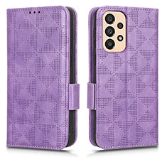 Custodia Portafoglio In Pelle Cover con Supporto C02X per Samsung Galaxy A33 5G Viola