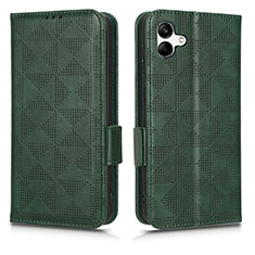 Custodia Portafoglio In Pelle Cover con Supporto C02X per Samsung Galaxy F04 Verde