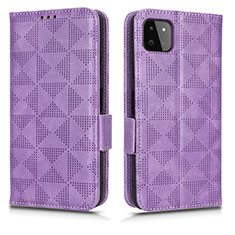 Custodia Portafoglio In Pelle Cover con Supporto C02X per Samsung Galaxy F42 5G Viola