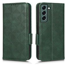 Custodia Portafoglio In Pelle Cover con Supporto C02X per Samsung Galaxy S22 Plus 5G Verde