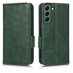 Custodia Portafoglio In Pelle Cover con Supporto C02X per Samsung Galaxy S24 Plus 5G Verde