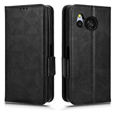 Custodia Portafoglio In Pelle Cover con Supporto C02X per Sharp Aquos Sense8 Nero