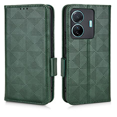 Custodia Portafoglio In Pelle Cover con Supporto C02X per Vivo iQOO Z6 Pro 5G Verde