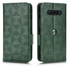 Custodia Portafoglio In Pelle Cover con Supporto C02X per Xiaomi Black Shark 4 5G Verde