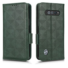 Custodia Portafoglio In Pelle Cover con Supporto C02X per Xiaomi Black Shark 4S 5G Verde