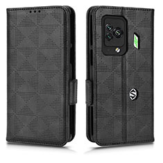 Custodia Portafoglio In Pelle Cover con Supporto C02X per Xiaomi Black Shark 5 Pro 5G Nero